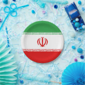 Iran vlag papieren bordje (Feest)