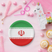 Iran vlag papieren bordje (Feest)