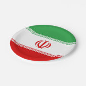 Iran vlag papieren bordje (Gekanteld)