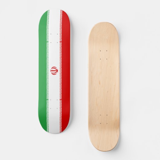 Iran vlag persoonlijk skateboard (Voorkant)