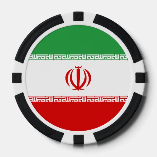 Iran vlag poker chips (Voorkant)