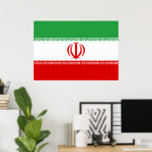 Iran vlag poster (Thuiskantoor)