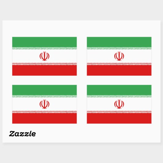 Iran vlag rechthoekige sticker (Vel)