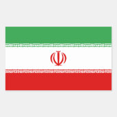 Iran vlag rechthoekige sticker (Voorkant)