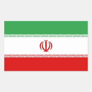 Iran vlag rechthoekige sticker