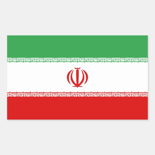Iran vlag rechthoekige sticker (Voorkant)