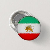 Iran vlag ronde button 3,2 cm (Voorkant /achterkant)