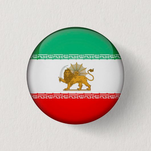 Iran vlag ronde button 3,2 cm (Voorkant)
