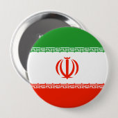 Iran vlag ronde button 4,0 cm (Voorkant /achterkant)