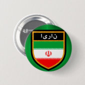 Iran vlag ronde button 5,7 cm (Voorkant /achterkant)