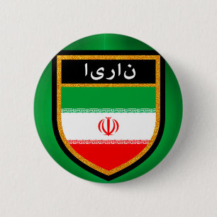Iran vlag ronde button 5,7 cm
