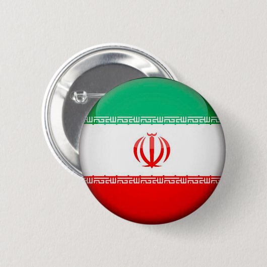 Iran vlag ronde button 5,7 cm (Voorkant /achterkant)