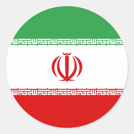 Iran vlag ronde sticker (Voorkant)