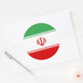 Iran vlag ronde sticker (Envelop)