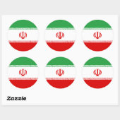 Iran vlag ronde sticker (Vel)