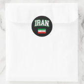 Iran vlag ronde sticker (Tas)
