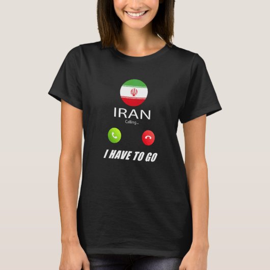 Iran Vlag Souvenir Iran Roept Is Calling T-shirt (Voorkant)