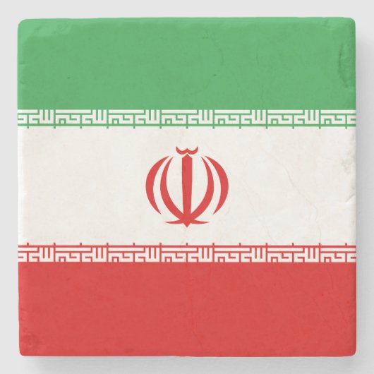 Iran vlag stenen onderzetter (Voorkant)