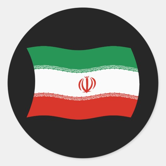 Iran Vlag Sticker (Voorkant)