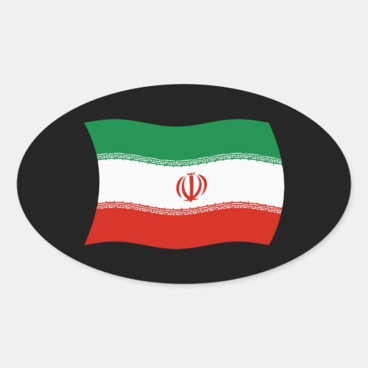 Iran Vlag Sticker (Voorkant)