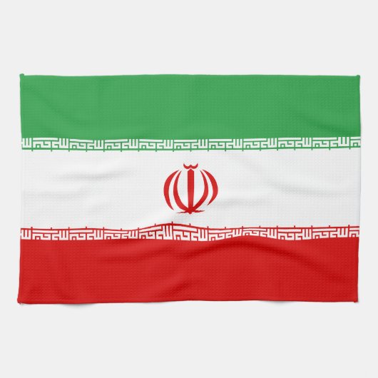 Iran vlag theedoek (Horizontaal)