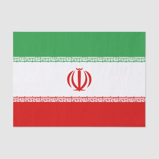 Iran vlag tissuepapier (Voorkant)