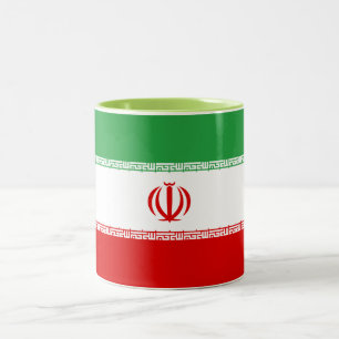 Iran vlag tweekleurige koffiemok