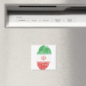 Iran Vlag Vingerprint Land Pride Identiteit Magneet (Insitu (Vaatwasser))
