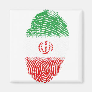 Iran Vlag Vingerprint Land Pride Identiteit Magneet