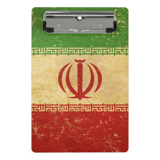 Iran Vlag Vintage Ontwerp Mini Klembord (Voorkant)