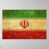 Iran Vlag Vintage Ontwerp Poster (Voorkant)