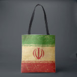Iran Vlag Vintage Ontwerp Tote Bag<br><div class="desc">Tas met de vlag van Iran in vintage distressed grunge oude stijl ontwerp. Dit gekraste ontwerp toont de Iraanse vlag in retro vintage stijl. Dit ontwerp is een geweldige manier om te laten zien dat je trots bent om Iraans te zijn.</div>