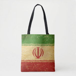 Iran Vlag Vintage Ontwerp Tote Bag