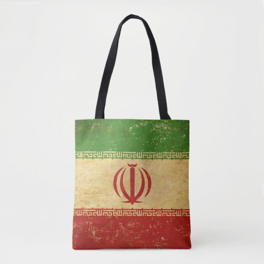Iran Vlag Vintage Ontwerp Tote Bag (Voorkant)