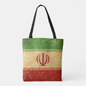 Iran Vlag Vintage Ontwerp Tote Bag (Achterkant)