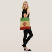 Iran Vlag Vintage Ontwerp Tote Bag (Op model)