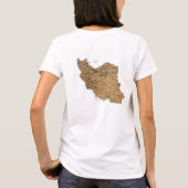 Iran vlag x kaart T-Shirt (Achterkant)