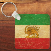 Iran Vlaggenleeuw en zon sjah van Iran Vlaggen Sle Sleutelhanger (Voorkant)