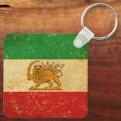 Iran Vlaggenleeuw en zon sjah van Iran Vlaggen Sle Sleutelhanger (Achterkant)