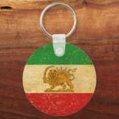 Iran Vlaggenleeuw en zon sjah van Iran Vlaggen Sle Sleutelhanger (Achterkant)