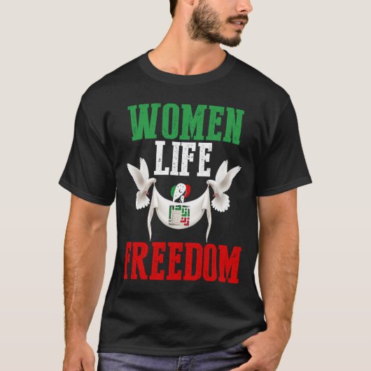 Iran: Vrouwen leven vrij Iran: Perzisch T-shirt (Voorkant)
