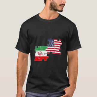 Iran VS Vlag Amerikaans Iraans T-shirt