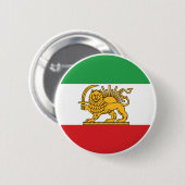 Iranian Lion and Sun Historic Flag Emblem Ronde Button 5,7 Cm (Voorkant /achterkant)