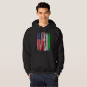 IRANIAN ROOTS Half-American Flag IRAN FLAG Hoodie (Voorkant volledig)