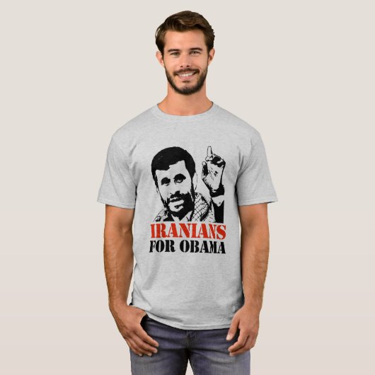 IRANIANS VOOR OBAMA T-SHIRT (Voorkant volledig)