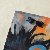 Iranovaanse inktpot strandlaken (In situ)