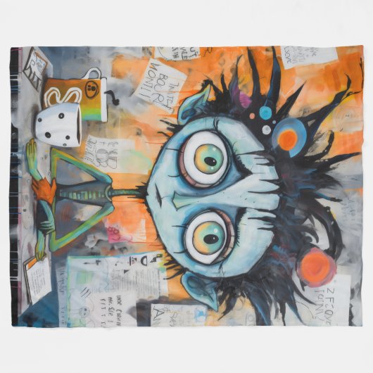 Iranovan Inkwell Fleece Deken (Voorkant (Horizontaal))