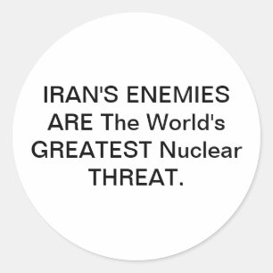 Iran's Vijanden Zijn Een Bedreiging Hankamer Artju Ronde Sticker