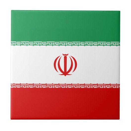 Irans vlag keramische tegel tegeltje (Voorkant)
