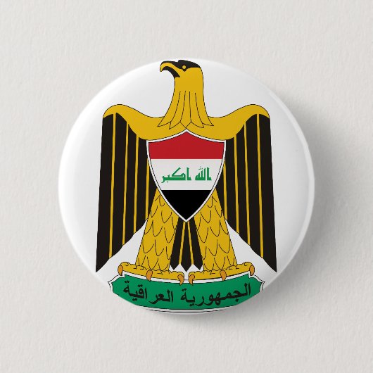 iraq embleem ronde button 5,7 cm (Voorkant)